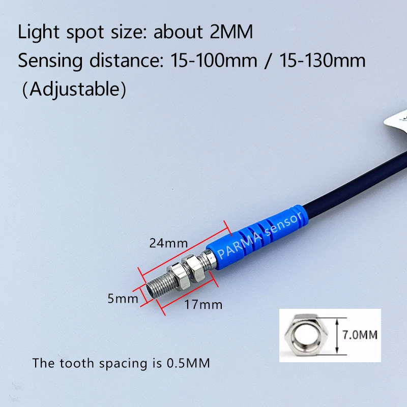PARMA M5 miniature laser diffuse reflection photoelectric switch sensor visible light infrared photoelectric induction switch