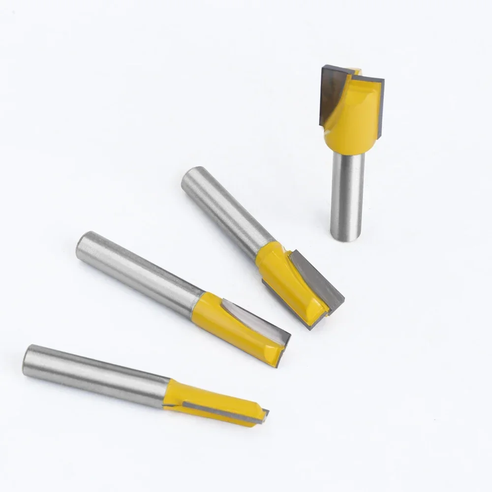 LAVIE 4-teiliges 8-mm-Schaft-Flushtrim-Fräser-Set, Hartmetallbestückter Holzmusterfräser für Trimmen und Holzbearbeitung MC02032T4A – Detail 2