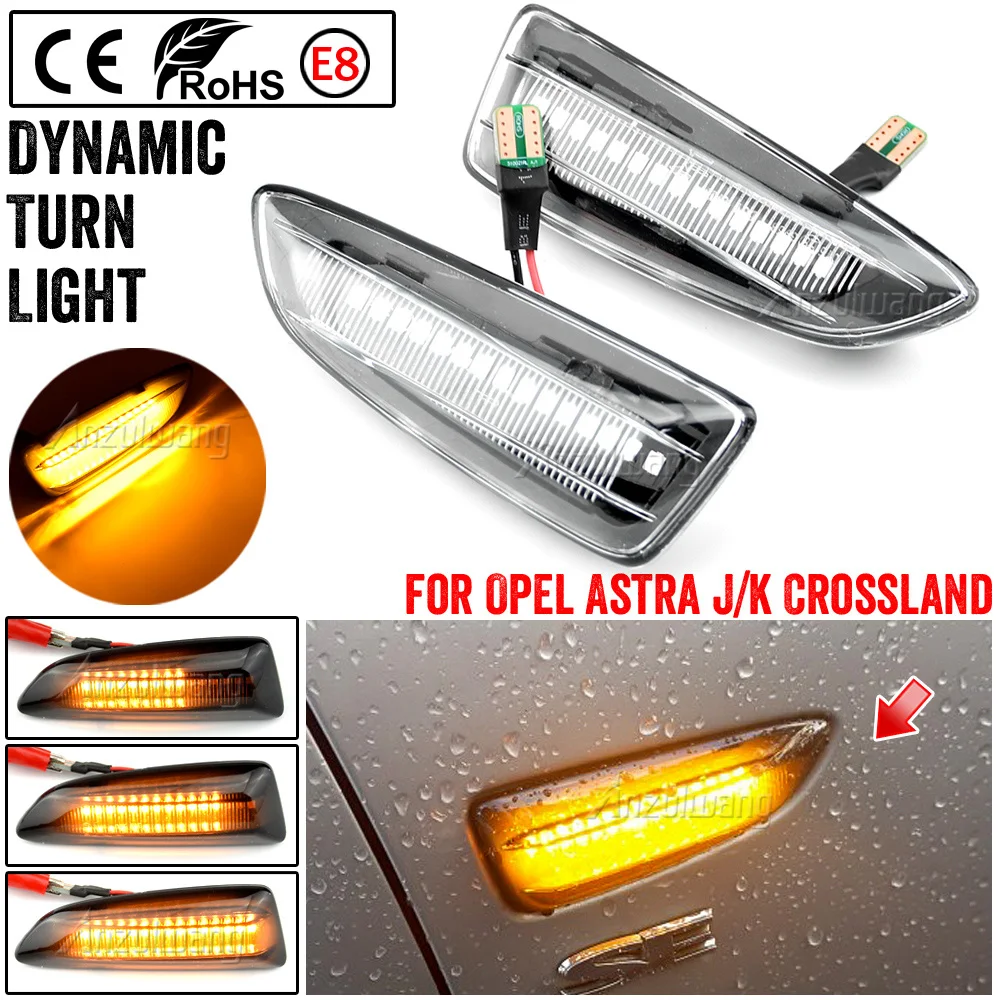 Sequential Blinker LED Side Marker Light For Opel Zafira Tourer Insignia Grandland Crossland Astra J K Indicator Repeater Lamp