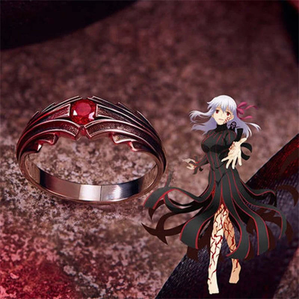 New Fate Stay Night Dark Animation Ruby Ring Daily Anime Cosplay Jewelry Accessories