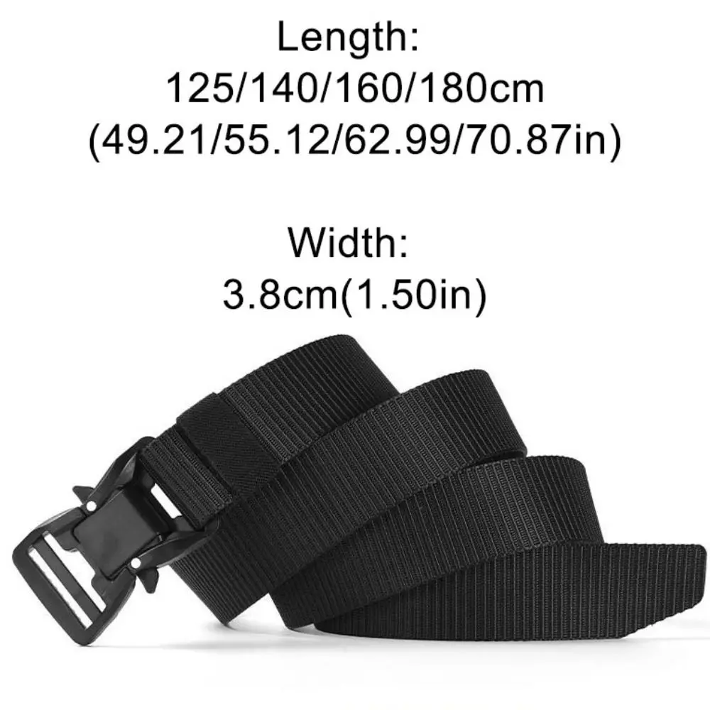 الترفيه زائد كبير طويل الحجم النايلون مضفر حزام 125 140 160 180 سنتيمتر قابل للتعديل سبيكة مشبك حزام الإفراج السريع قماش حزام
