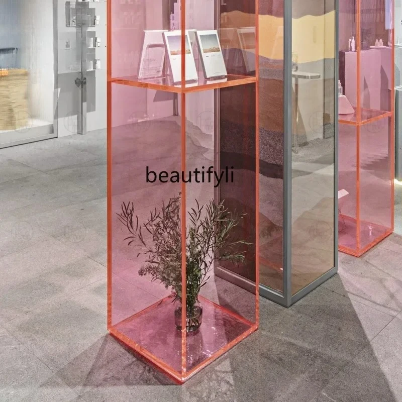 Acrylic Display Stand High Transparency Multi-layer Display Storage Shelf Clothing Store Display Cabinet