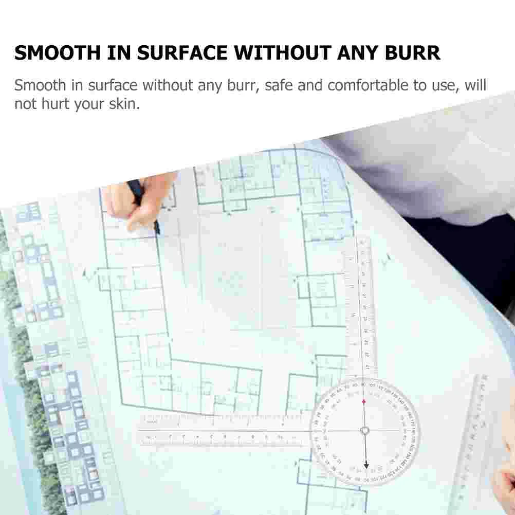 4 Pcs Angle Ruler Lightweight Protractor Foldable Goniometer Rotatable Rotary Plastic Measuring Tool Affordable