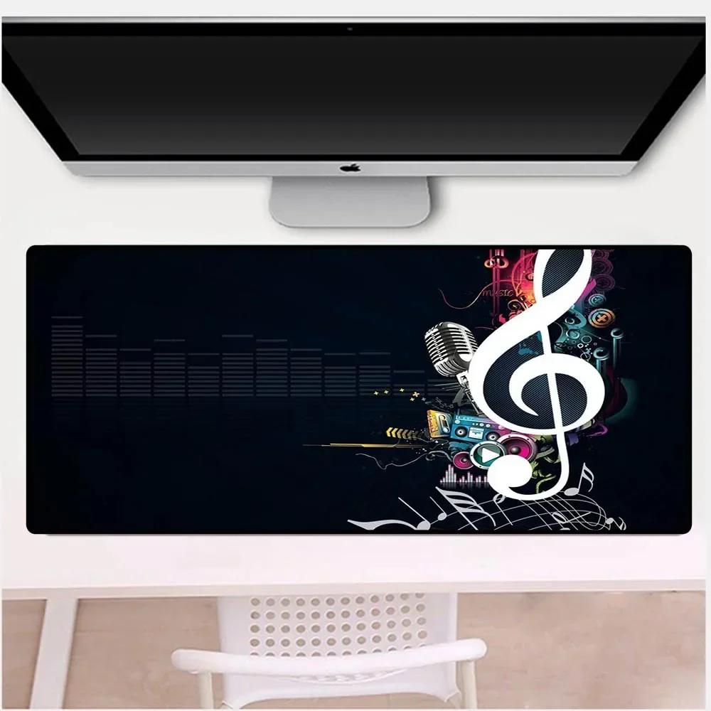 Mairuige Music Note Printing Game Mouse Pad Computer Optical Speed Game Pad Csgo Gamer's Soft Rubber Mouse Pad LOL Gaming Desk