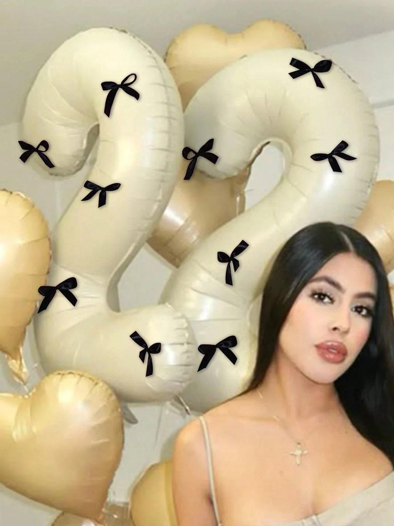 7 Stück/Set 40 Zoll rote Zahlenballons, schwarze Schleife Nummer 0-9 geformte Luftballons für Geburtstagsfeier, Jubiläumsdekoration – Detail 12