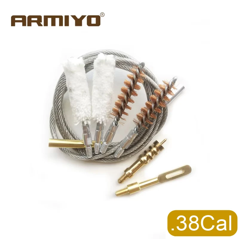 Armiyo Taktisches 7-teiliges Set.17Cal ~.30Cal Bürstenreinigungsstäbchen Patch-Halter Pin Kohlenstoff Langlebiges Kabelseil Jagdzubehör – Detail 2