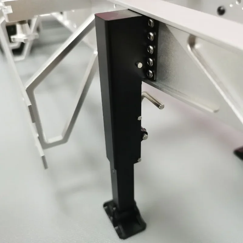 1 par de patas de soporte de Metal negro para camión Tamiya RC 1/14, remolque de 40 pies, piezas de bricolaje para semirremolque