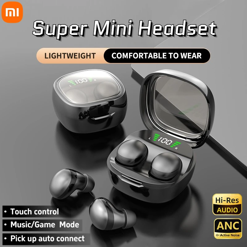 Xiaomi Mini Bluetooth 5.3 Headset HD Hifi Earbuds Invisible Sleep Game Sports Headphones Touch Control Earphones for Men Women