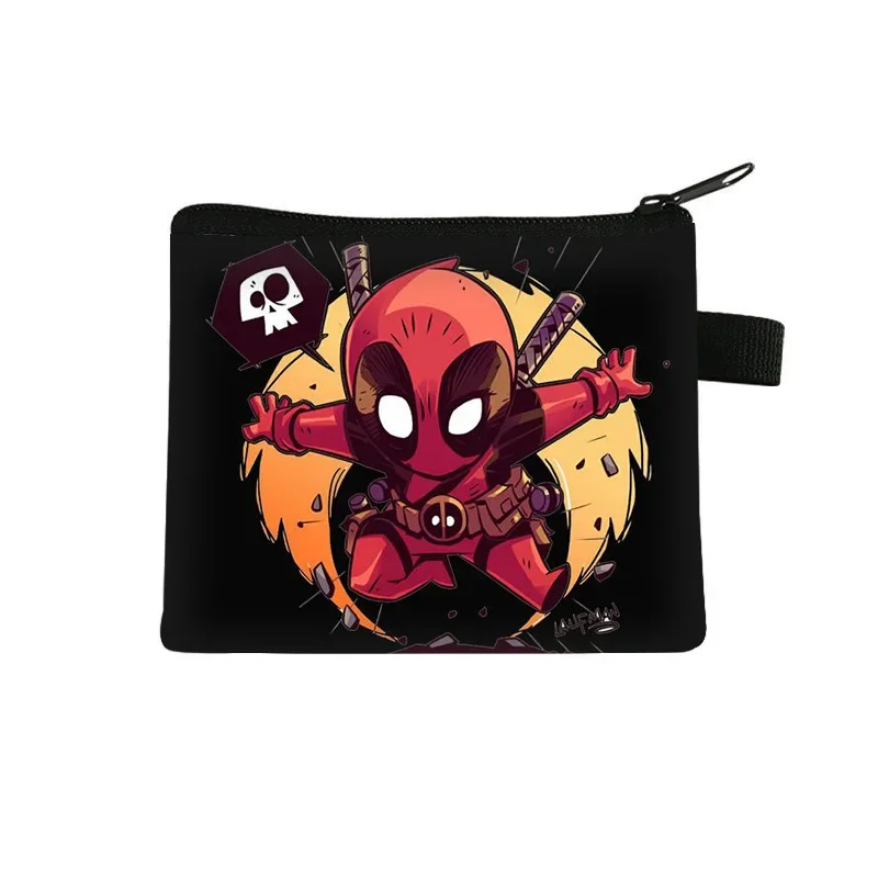 Deadpool Wolverine Wallet for Disney Movie Cartoon Printed Coin Purse Bank Card Portable Storage Mini Bag Anime Best Friend Gift