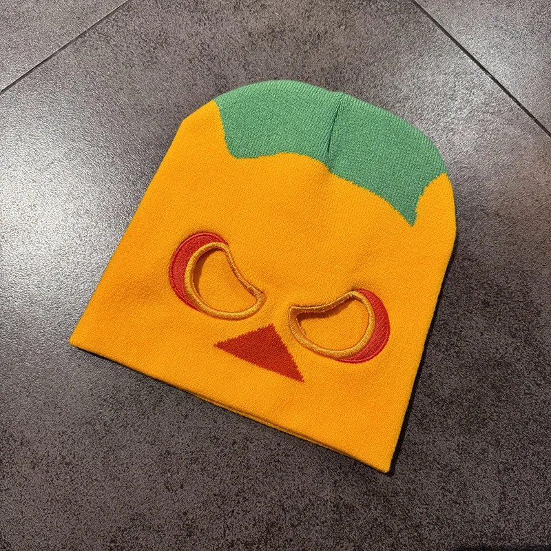 Halloween Cartoon Costume Pullover Knitted Hat WarmAutumn Winter Fashionable Personalized Knit Cap for All Ages
