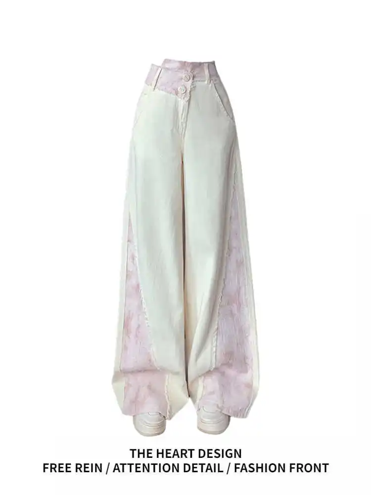 

Мешковатые синие джинсы женские винтажные прямые летние брюки с высокой талией большого размера повседневные широкие джинсовые брюки Y2K женские брюки