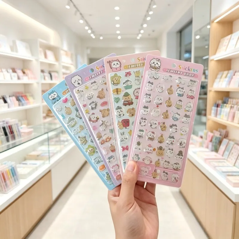 CKW 3D Jelly Crystal Stickers Cute Usagi Hachiware Jiikawa Decals Waterproof Stickers for Phone Case & Scrapbooking view 2