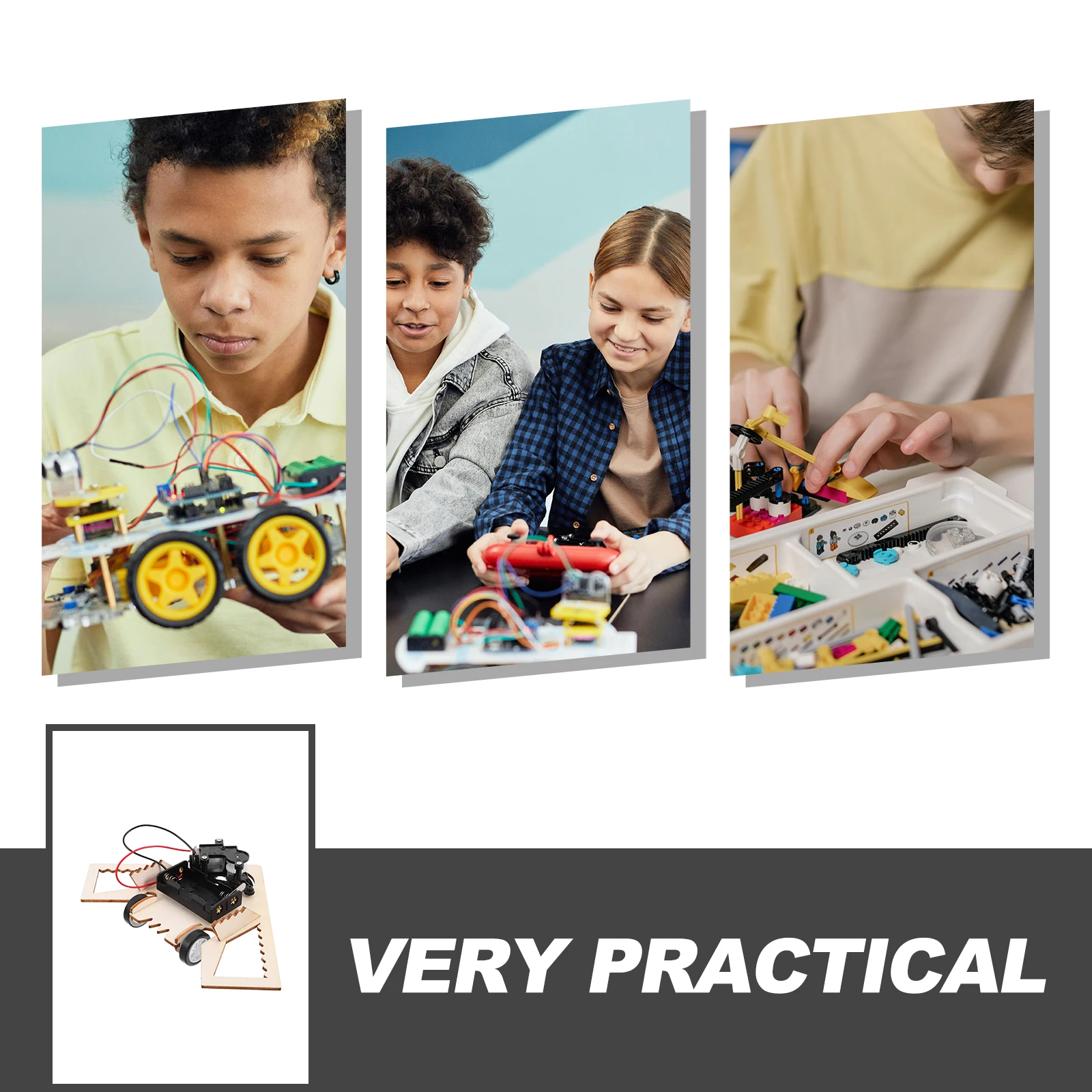 

1Set Stem Obstacle Avoiding Robot DIY Kit Science Experiment Assembly for Hands-on Learning and Thinking Development