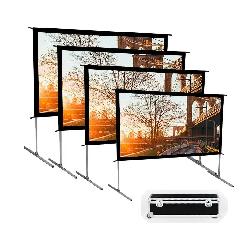 2026200 Inch Fast Fold Projector Screen,Fast Fold Screen, 4K Projector Screen with Standpromote sales