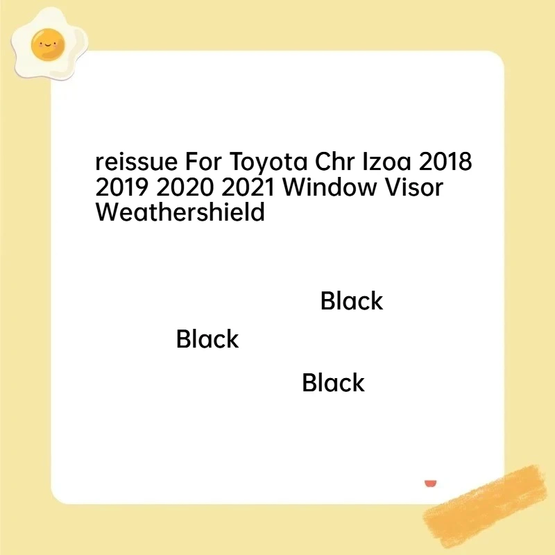 

Новые дефлекторы окон (ветровики) для Toyota C-HR (2018-2021)