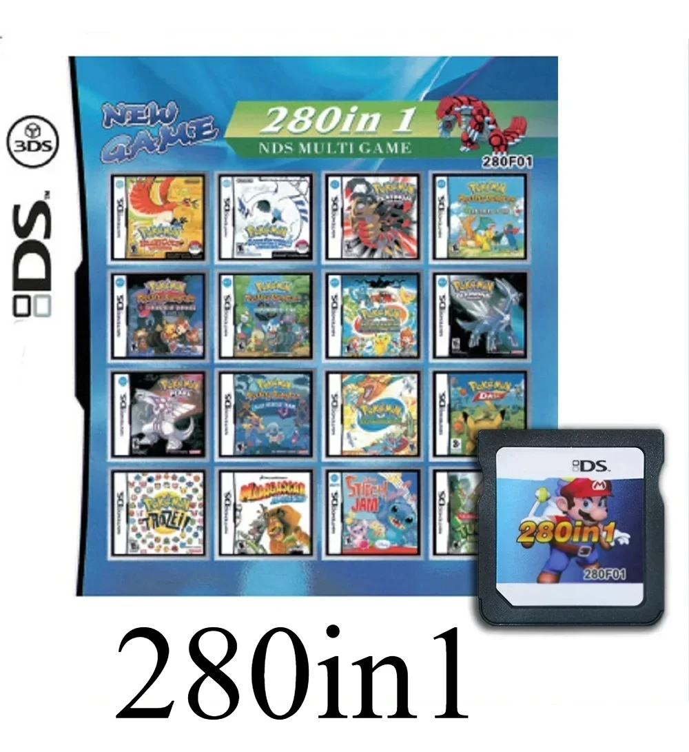 populaire VS 4300 in 1 compilatie Pokemon GameCards DS NDS 3DS 3DS NDSL Game Cartridge Card Video Game Handheld Player (R4 Card)