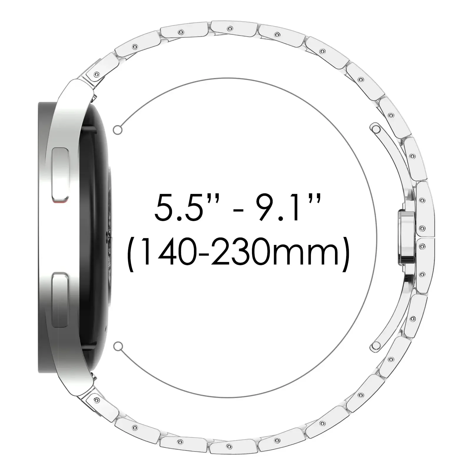 Stainless Steel Strap for Samsung Galaxy Watch 7 6 5 4 40mm 44mm 6 Classic 43mm 47mm No Gaps Metal Band 5Pro 45mm Quick Bracelet image 4