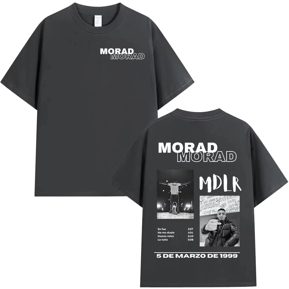 Singer Rap Morad MDLR Tour Album T-shirt for Men Women High Quality Trendy Hip Hop Street Breathable  T-shirt