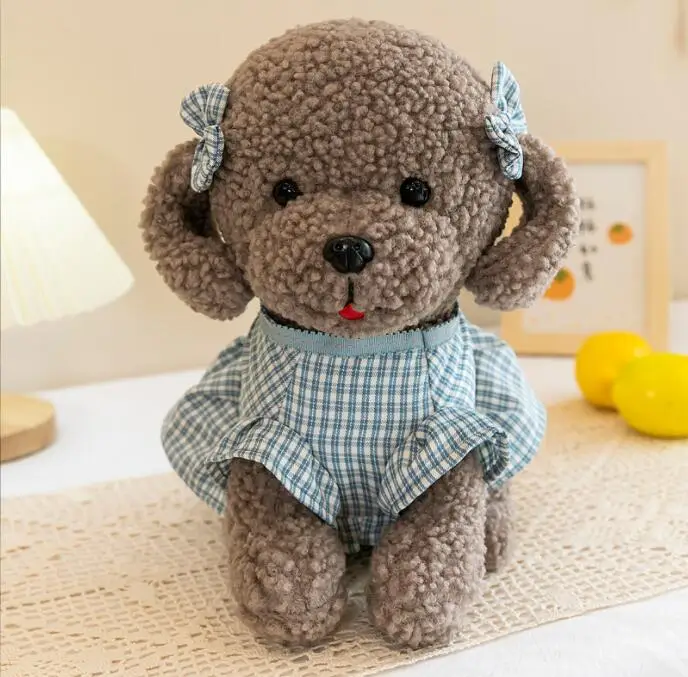 Peluche peludo de peluche para perro, muñeco de peluche peludo de la vida Real para regalo de cumpleaños y Navidad