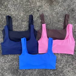 Sports Bra Top Push Up Gym Underwear Women Breathable Yoga Vest Clothes High Impact Fitness Workout Tank Top With Chest Pad