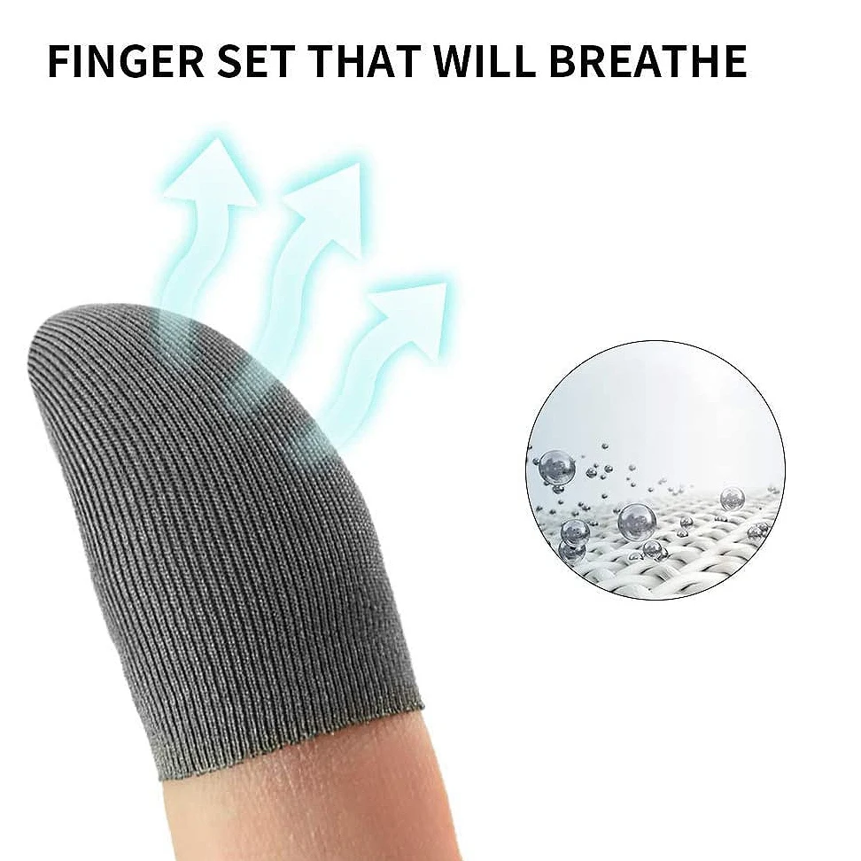 ABAN Finger Sleeves For Gaming Mobile Game Contact Screen Finger Smooth Thin Anti-Sweat For Mobile Games(6 Pcs)