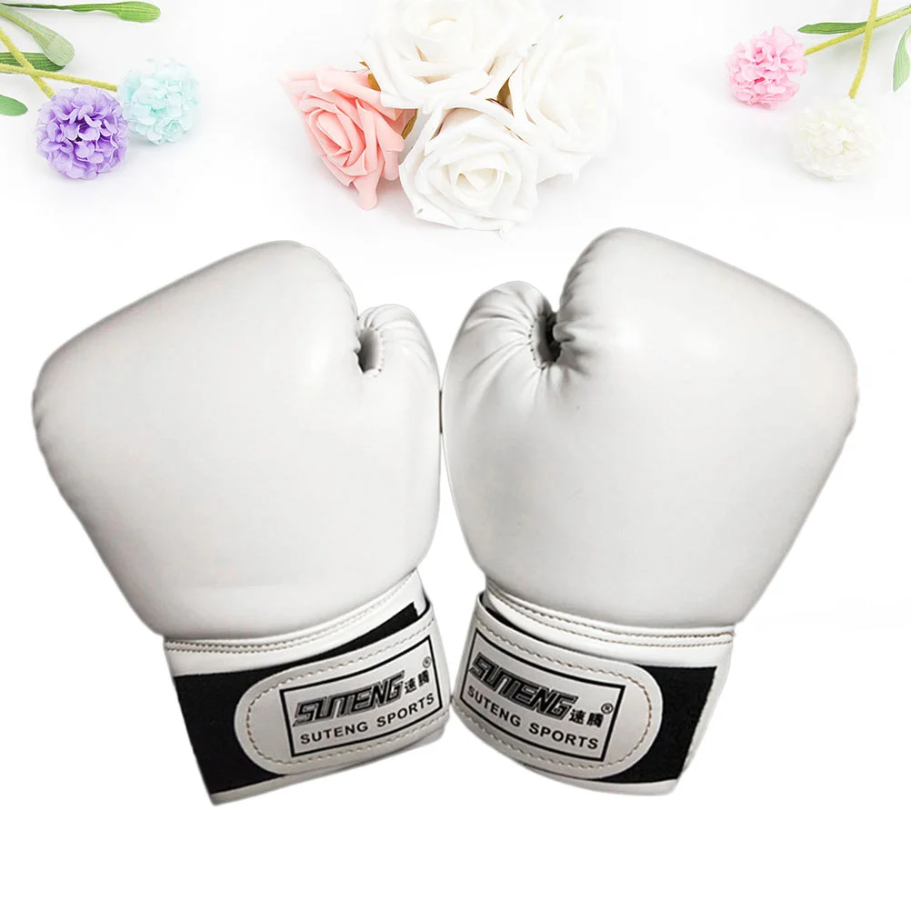 1 Pair Children Boxing Gloves Pearly Lustre Pure Color Boxing Gloves Sponge Forming Liner Boxing Gloves Stylish Boxing Sandbag G