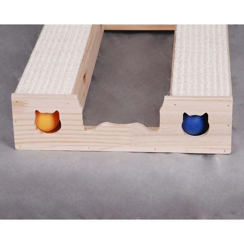 Cat Scratching Board Solid Wood Bantam Cat with Cat Rack Breeding Tool Artifact Wooden Frame Height Increase Pedal Auxiliary