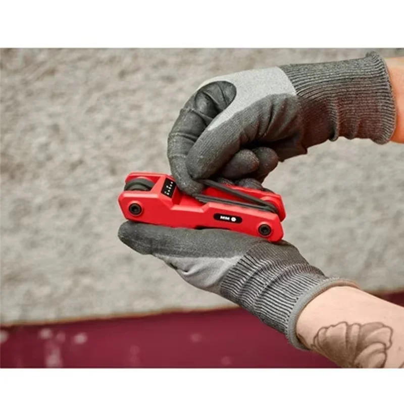 MOPHE-Power Tool Аксессуары, 8-клавишный метрический складной шестигранный набор ключей 270 °   Высококонтрастный 48-22-2182