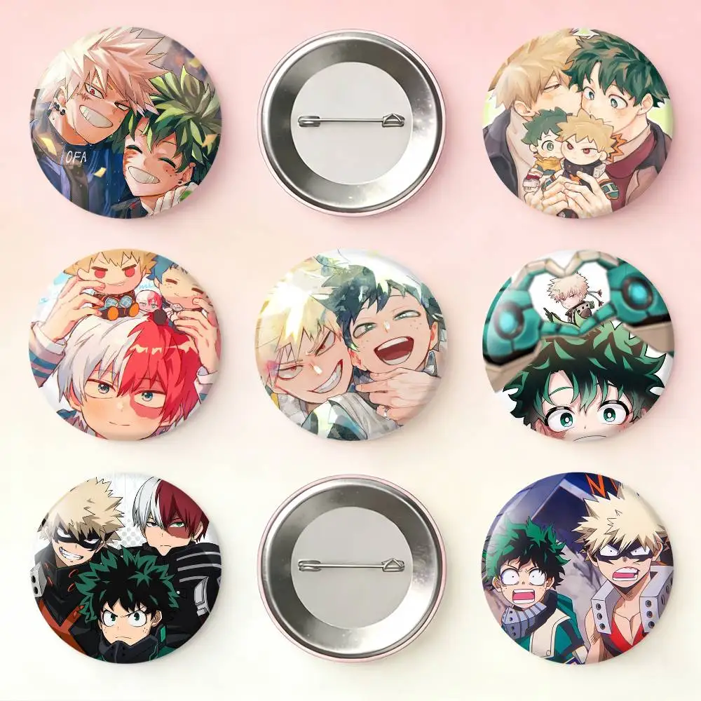 Deku Bakugou Shouto Hero A-Academia Badges 25 32 44 58 75 mm Round Fans Collect Friends Gifts Brooch Souvenir