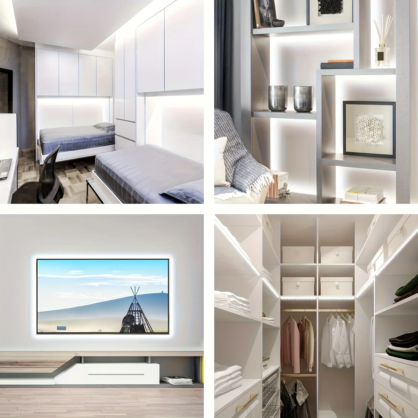 البوب LED قطاع ضوء اليد الاجتياح الاستشعار 5 فولت USB 2835 عكس الضوء ديود أضواء إضاءة خلفية للتلفاز اكليل مصباح كابينة ديكور المنزل Lighti #6