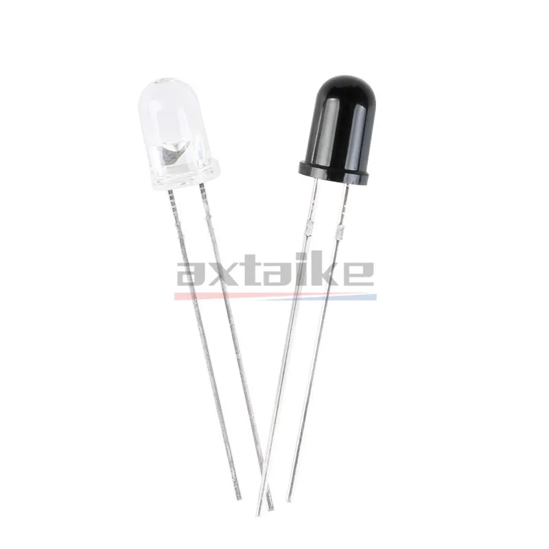50 قطعة 3 مللي متر 5 مللي متر LED صمام ثنائي باعث للضوء 940nm التحكم عن بعد الارسال باعث استقبال الأشعة تحت الحمراء الترانزستور الضوئي الضوئي لتقوم بها بنفسك PCB