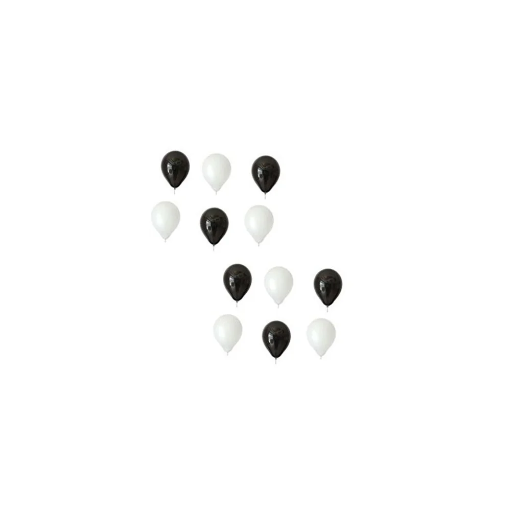 

50Pcs Pearl Luster Latex Balloons White Black Classic Colors Birthday Wedding Party Decoration Balloons Balloon