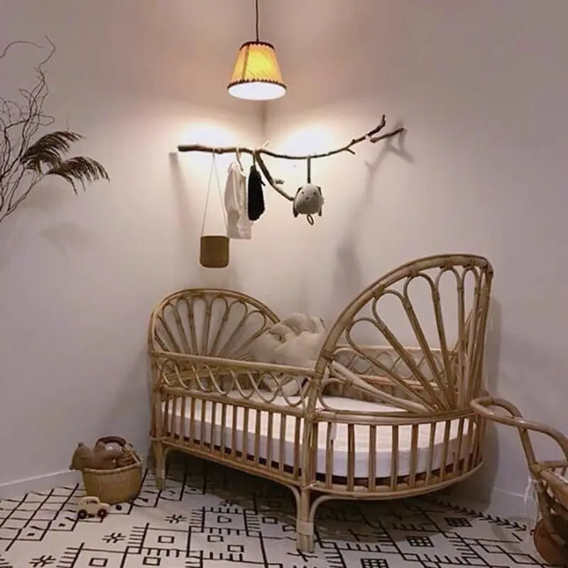 

Тканый диван из натурального ротанга, комбинация гостиной, детской комнаты, односпальная кровать из ротанга