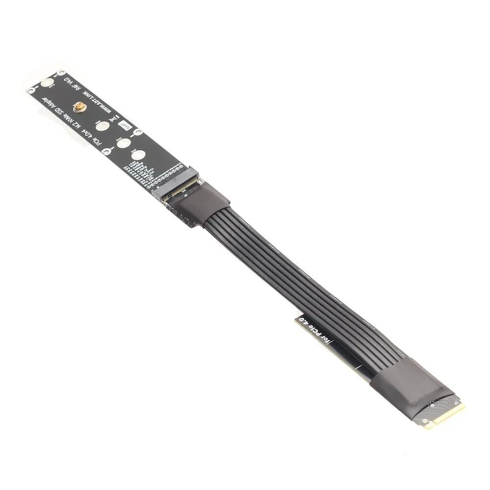 M.2 NVMe SSD Flat Ribbon Cable Solid Drive Riser Card R44SF 4.0 M2 a PCI-Express 4.0 X4 PCIE 64G/Bps M Key Extender per scheda madre