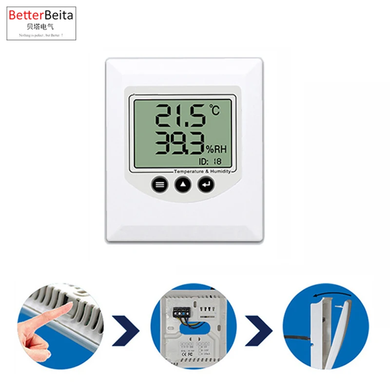 

Wall temperature and humidity sensor with RS485 communication Modbus hange type temperature and moisture transmitter