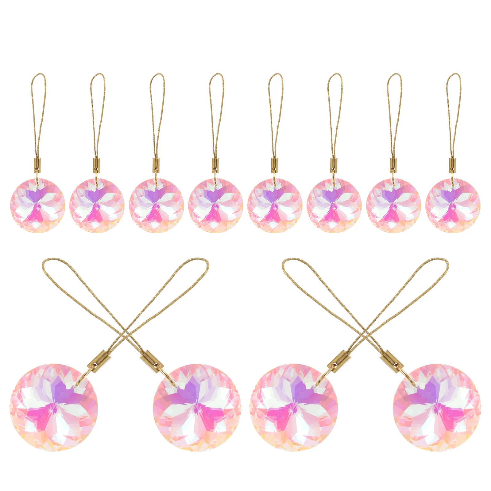 

12 Pcs Decor Crystal Christmas Ornaments Balls Car Hanging Decorations Sun Catcher Colorful Window Pendant