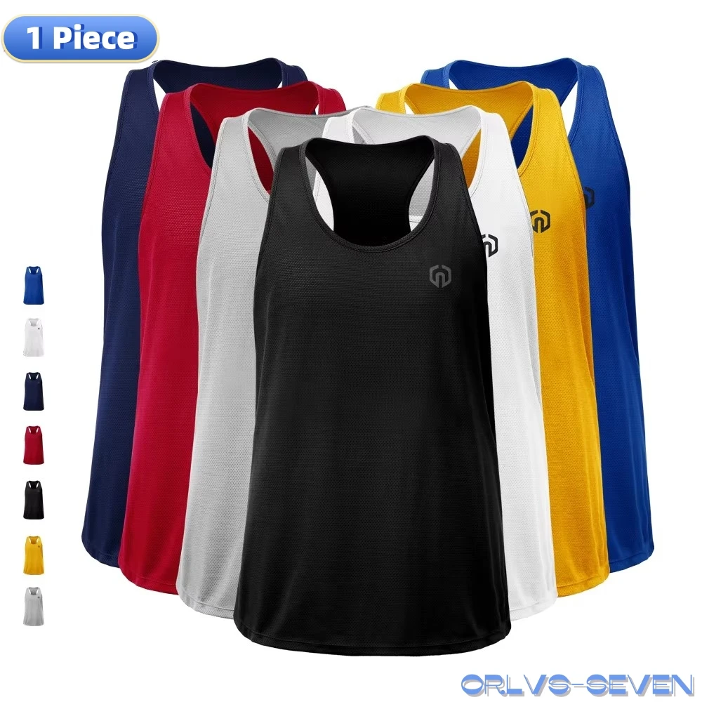 Men Basketball Shirts Running Gym Tops Sports Vest Quick Dry Breathable Slightly Stretch Moisture Wicking Loose Tank Top Train