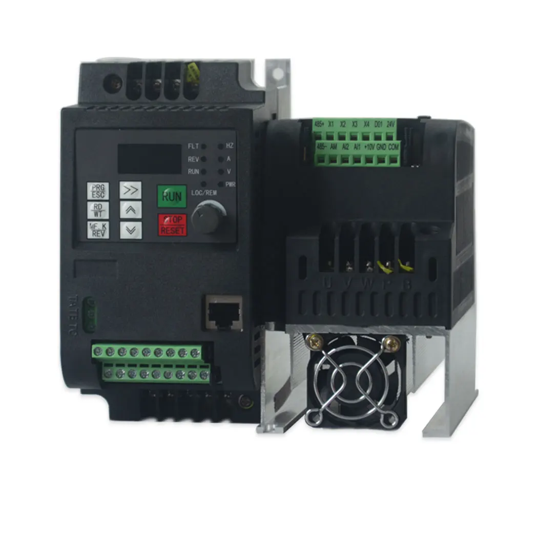 NFlixin VFD Inverter 0.75KW1.5KW2.2KW4KW5.5KW7.5KW Frequency Converter 110v Single Phase or 220v 3 Phase motor speed Control