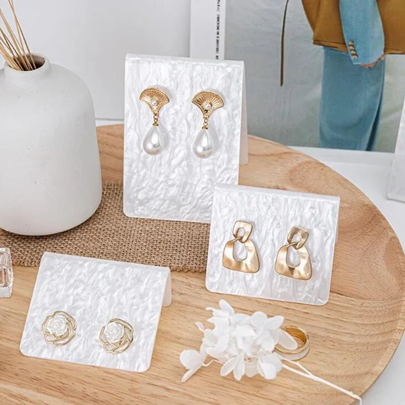 

Acrylic White Newest Earring display stand Holder Jewellery Organizer Jewelry Packaging & Display Case Props