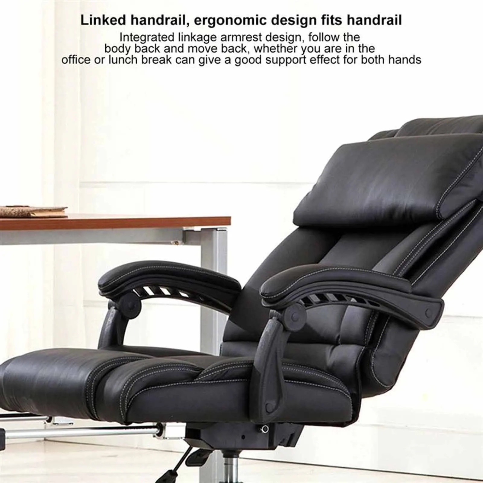 2x Universal Office Chair Armrest Replacement Armrest Height Cushions Adjustable Set Footrest Rotation for Lifting Office Chair