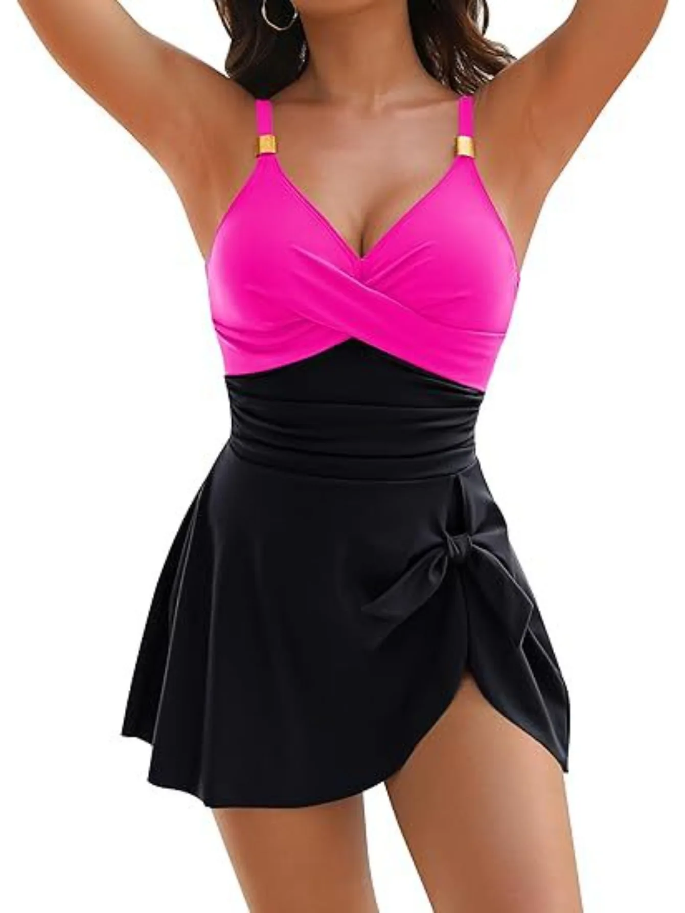 

2026 Explosive 1pc Swimsuit Women's Tight Slim Cross Backless Sexy Multicolor Swimsuit Valentine's Day Gift First Choice