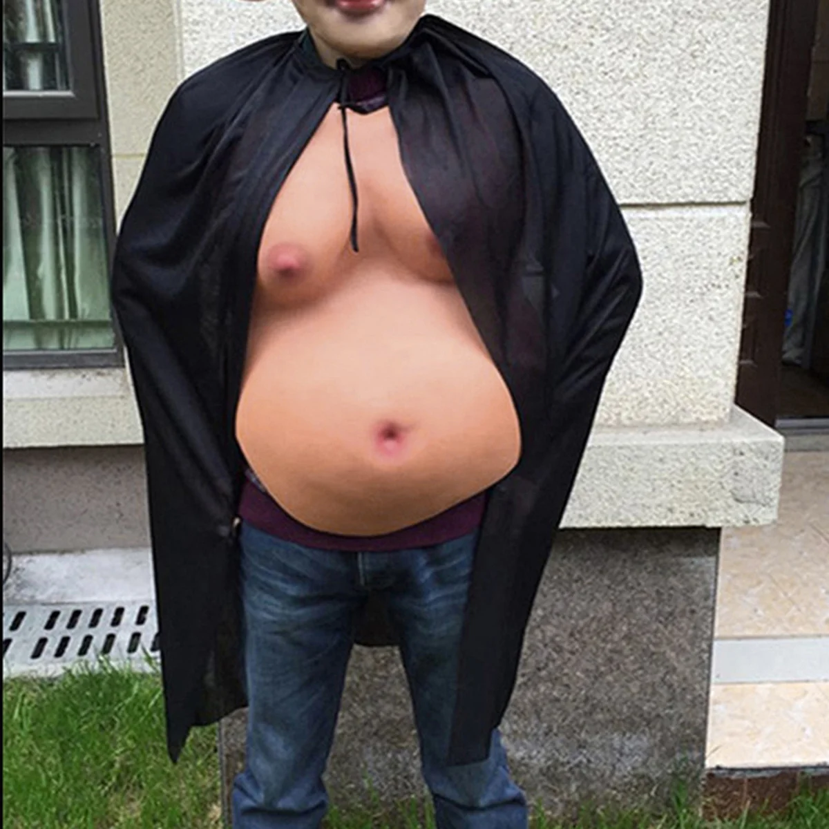 

Fake Belly Pigsy Eva Costume Practical Jokes Prop Funny Lightweight for Halloween Cosplay Masquerade Party Fake Belly