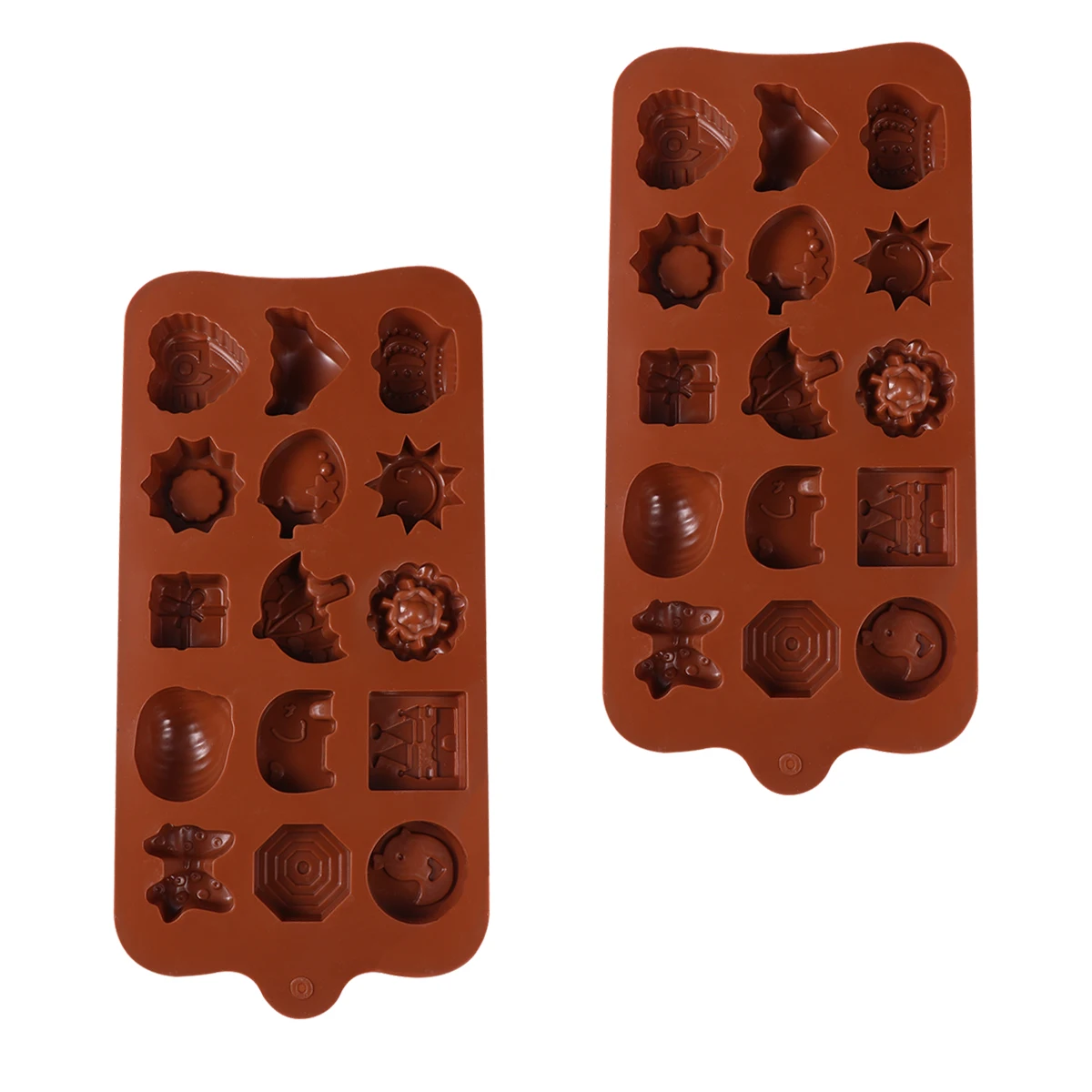 

2 PCS Baking Mold Number Shaped Chocolate Silicone Molds Candy Making Tool Stick