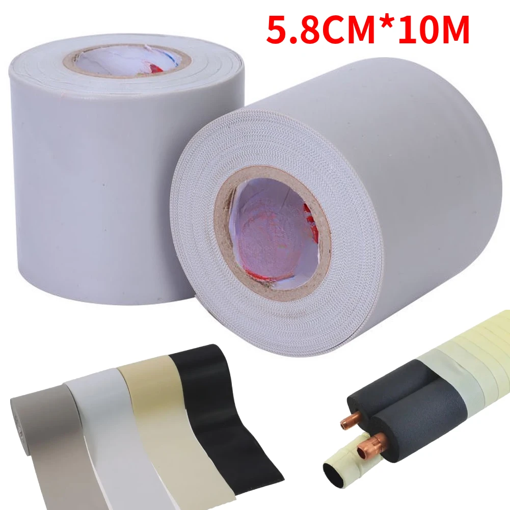 2Pcs Air Conditioning Duct Sealing Tape 5.8CMx10M Adhesives PVC Insulating Pipe Sealing Tape Thickened Sunscreen Cable Ties