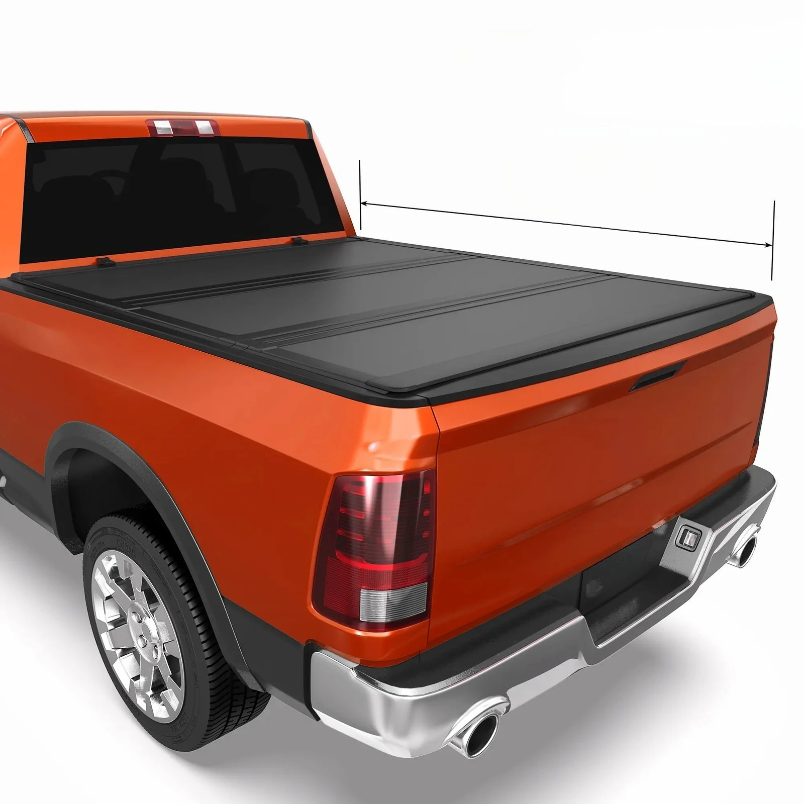 Low-Profile 3-Fold Tonneau Cover For 2019-2026 Dodge Ram 1500 Crew Cab 5.7ft Bed