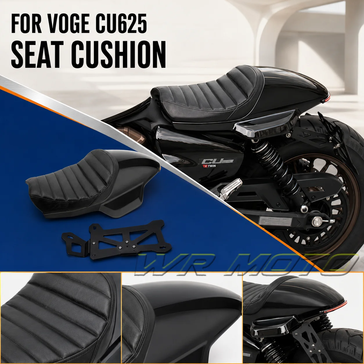 Motorcycle Anti‑Slip Seat Cushion Rear Fender Splash Mud Guard Fit For VOGE CU625 Mod Repair Spare Parts
