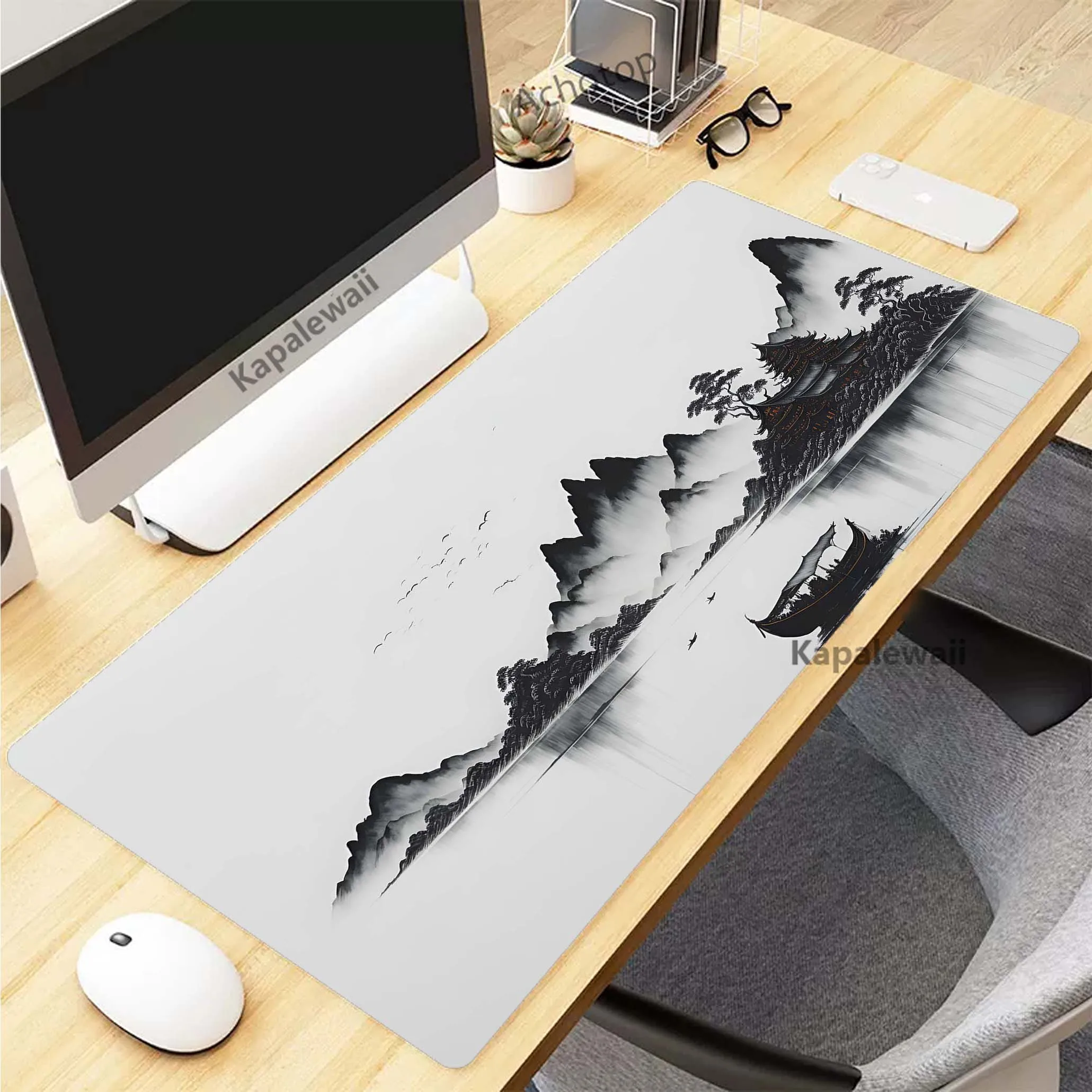 Mountain Serenity Japan Art Gaming Mouse Pad Large Mouse Mat Laptop Mouse Carpet Game Carpet Keyboard Pads Gamer Desk Mat