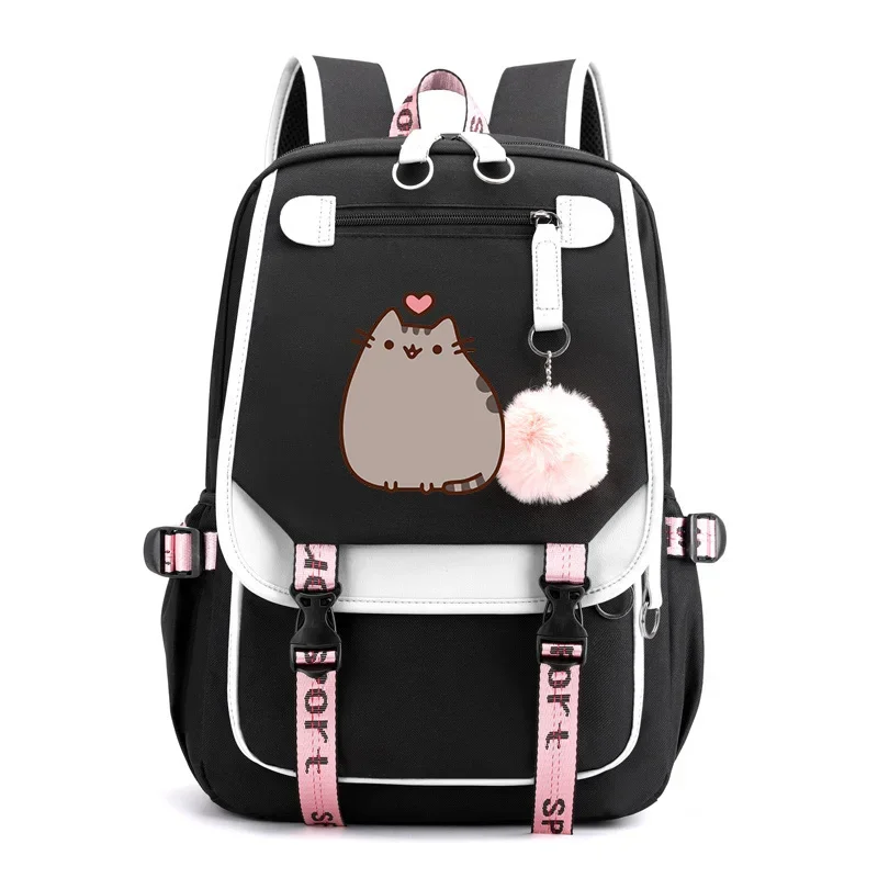 

Backpacks Cartoon Cat Schoolbag Students Large Travel Rucksack teens School Bags Canvas Backpack boys Girls Bookbag