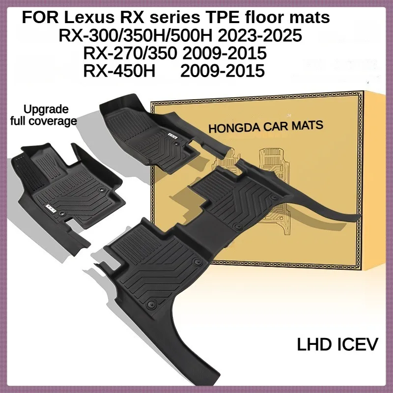 

TPE Floor Mats For Lexus RX270 300 350 340h 450h 500h LHD ICEV Full Coverage Waterproof Surround threshold accessories