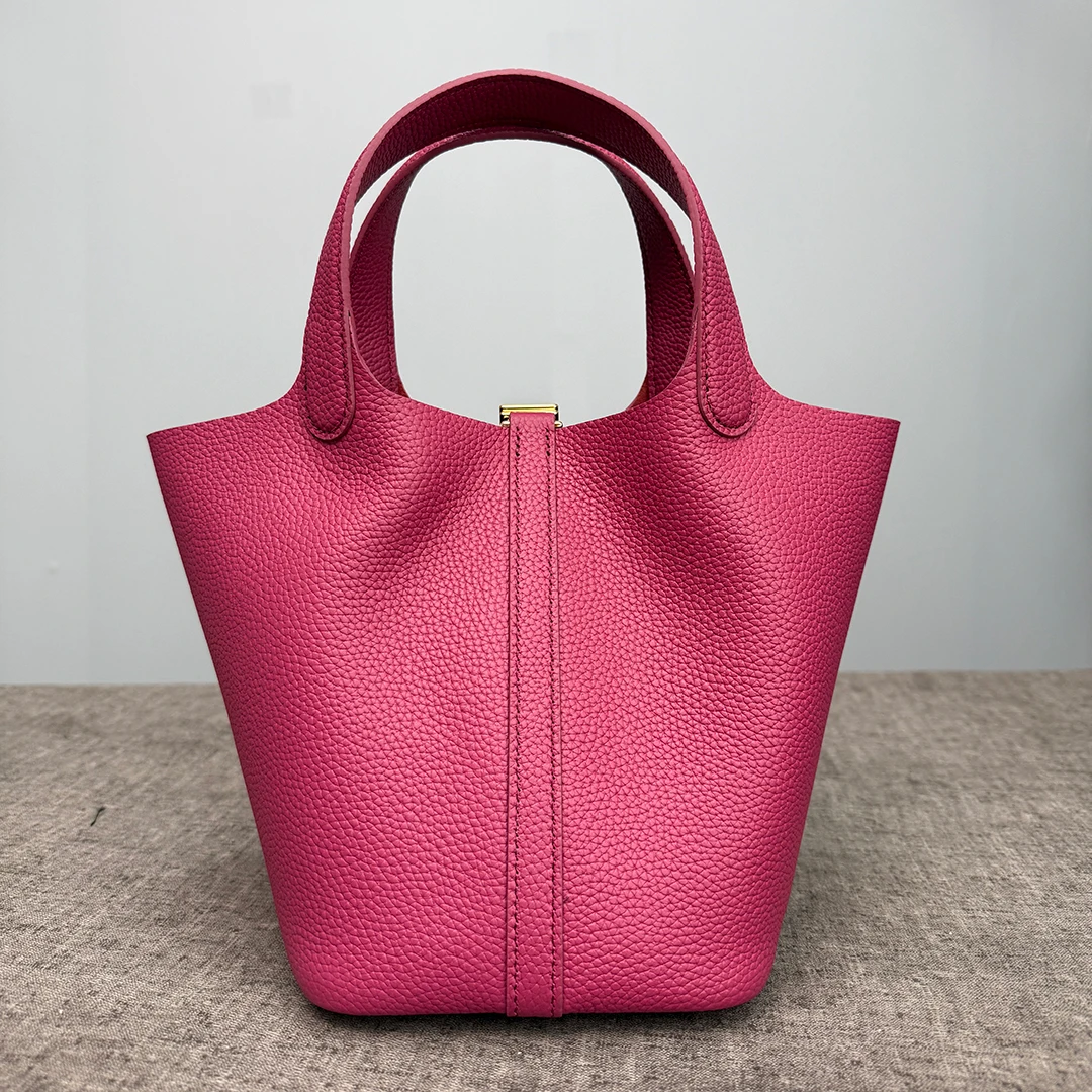 Mendy Women Handbag 18/22/ Genuine Leather Top Handle Tote Bag Large Capacity Hand Carry Shoulder Bucket Bag Designer Luxry New image 2